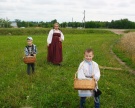 В Музее обороны и тыла в Рыбновском районе свой первый сноп сжали воспитанники детского сада
