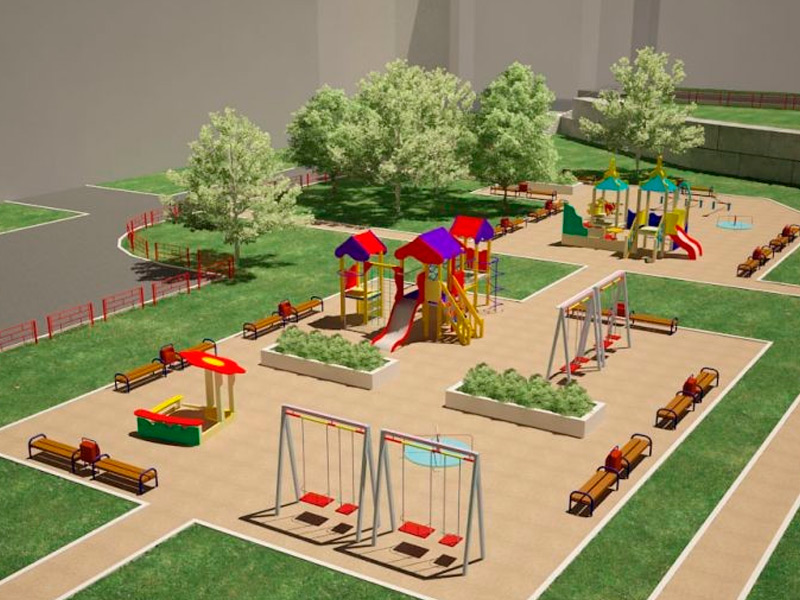 В Благовском и Нижнеякимецком сельских поселениях Александро-Невского района строятся детские игровые площадки