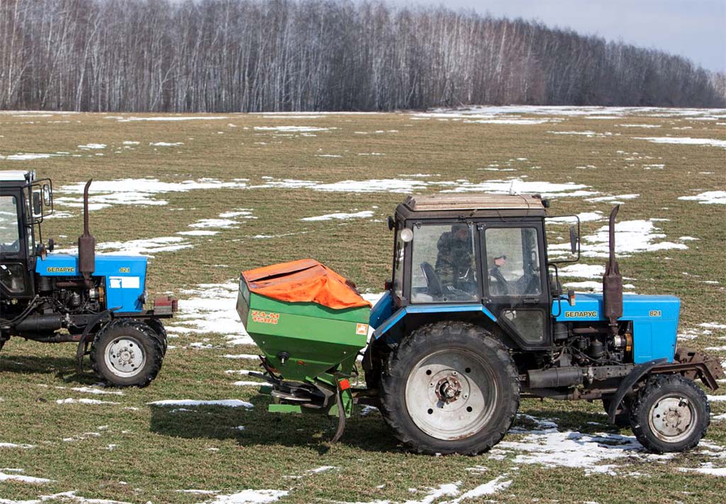 В Рязанской области продолжается подкормка озимых зерновых и многолетних трав