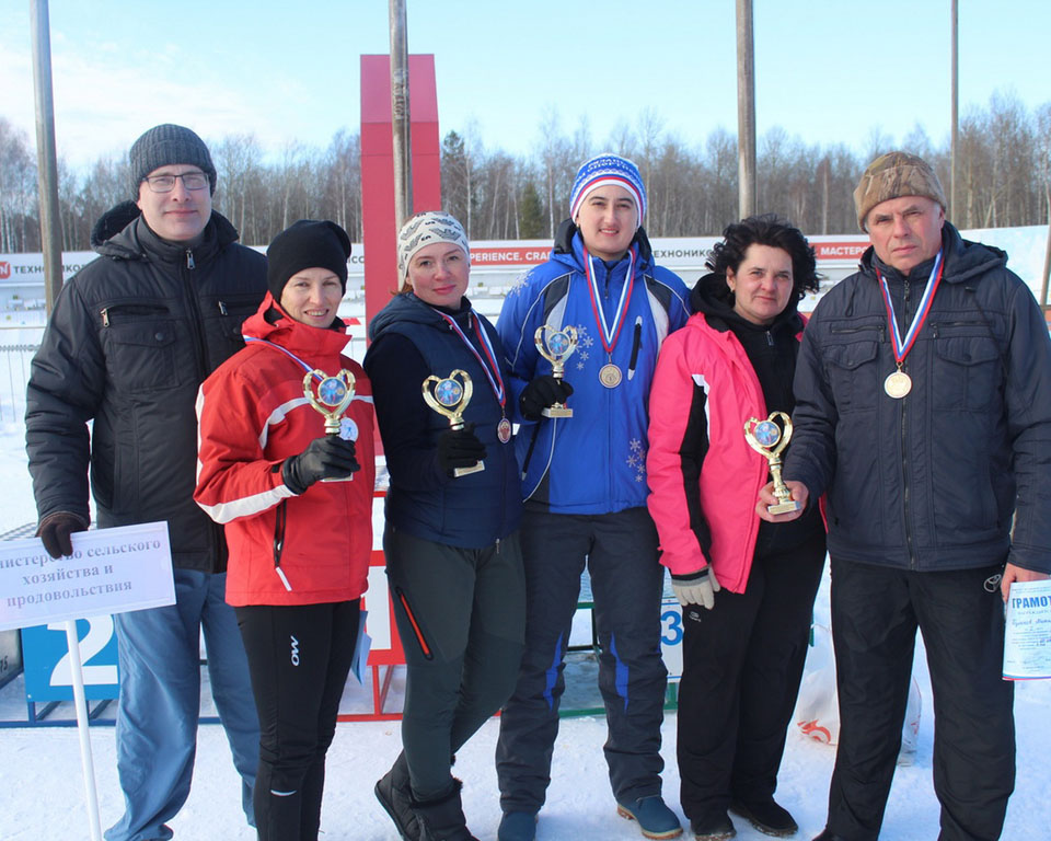 Команда министерства сельского хозяйства и продовольствия Рязанской области выиграла соревнования по лыжным гонкам