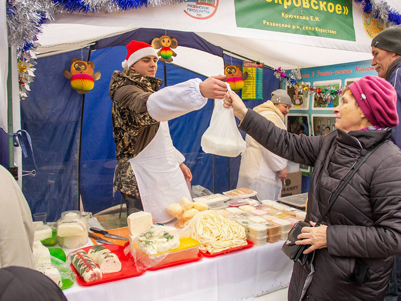 Ярмарки местных производителей продуктов питания пройдут в Рязани 24, 30 и 31 декабря