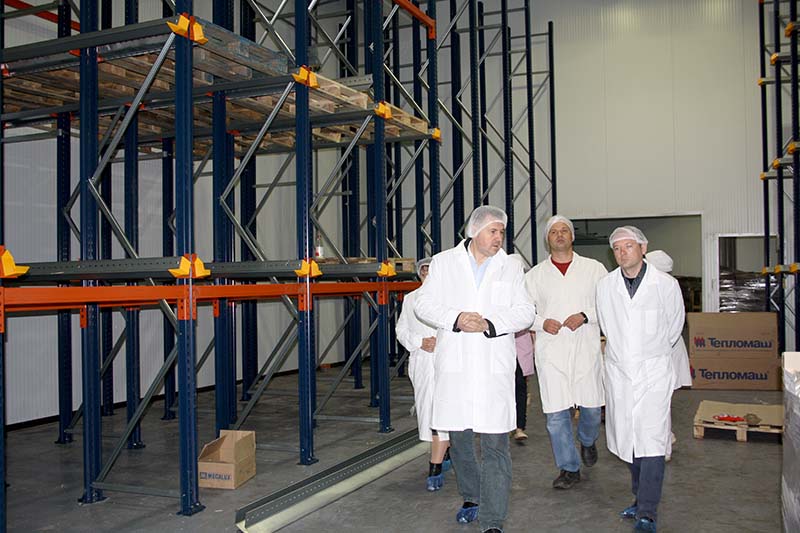 на строящемся складе для хранения готовой продукции ООО «Рыбновский молочный завод»